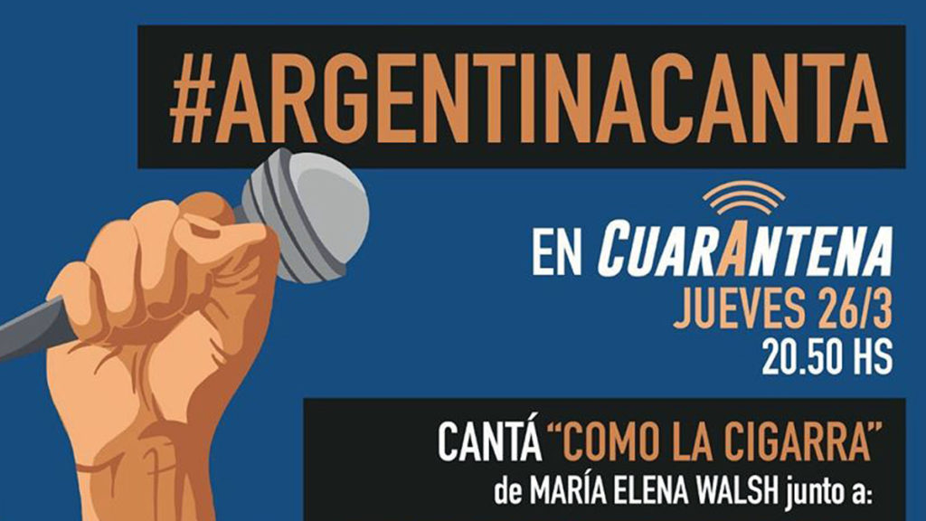 “Argentina canta” Una iniciativa de Red Solidaria para pasar la cuarentena