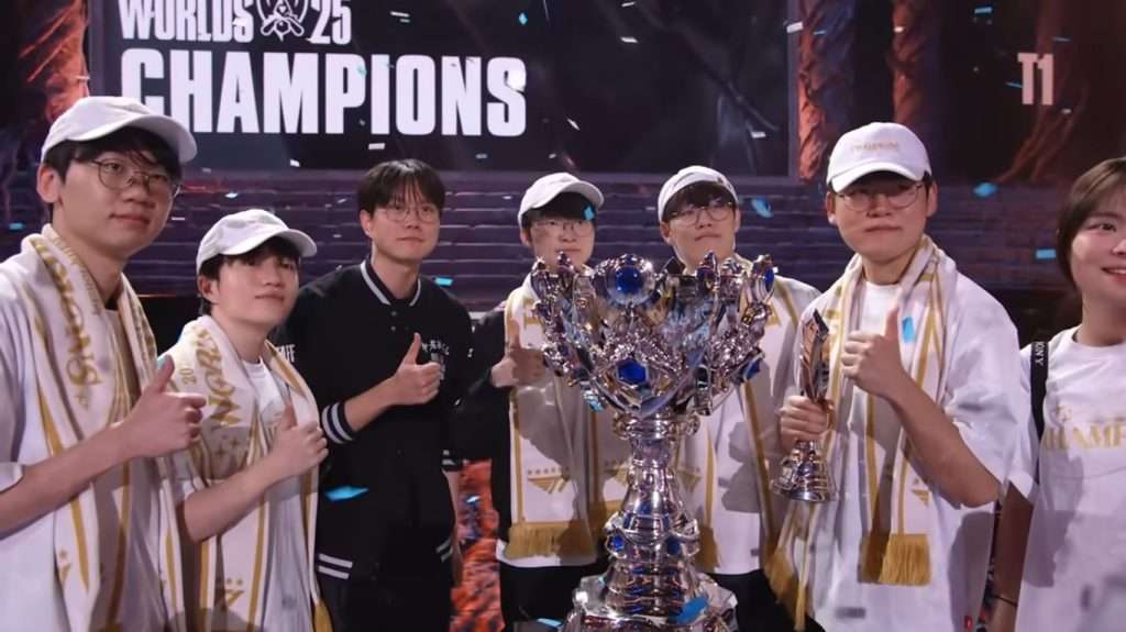 FINAL LOL WORLDS 2025: T1 Campeón al derrotar 3-2 a KT Rolster, con este resultado suma el sexto título de League of Legends
